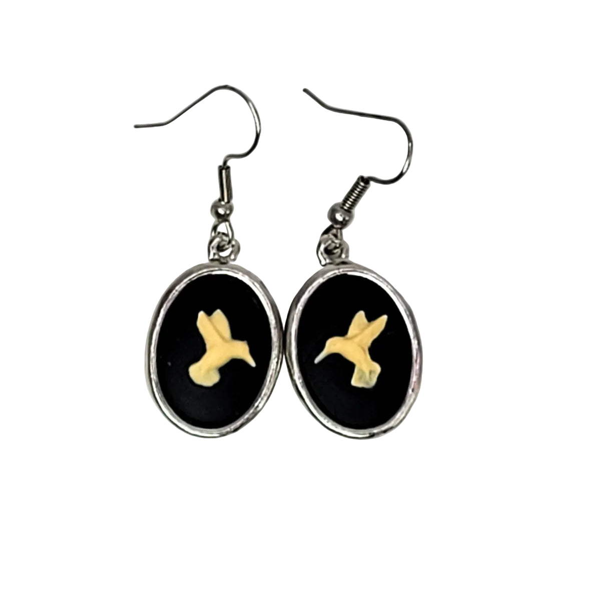 Hummingbird Cameo Earrings