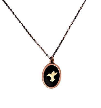 Hummingbird Cameo Necklace