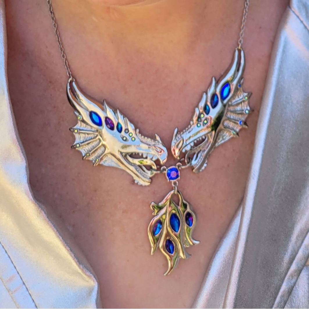 Twin Dragon Necklace