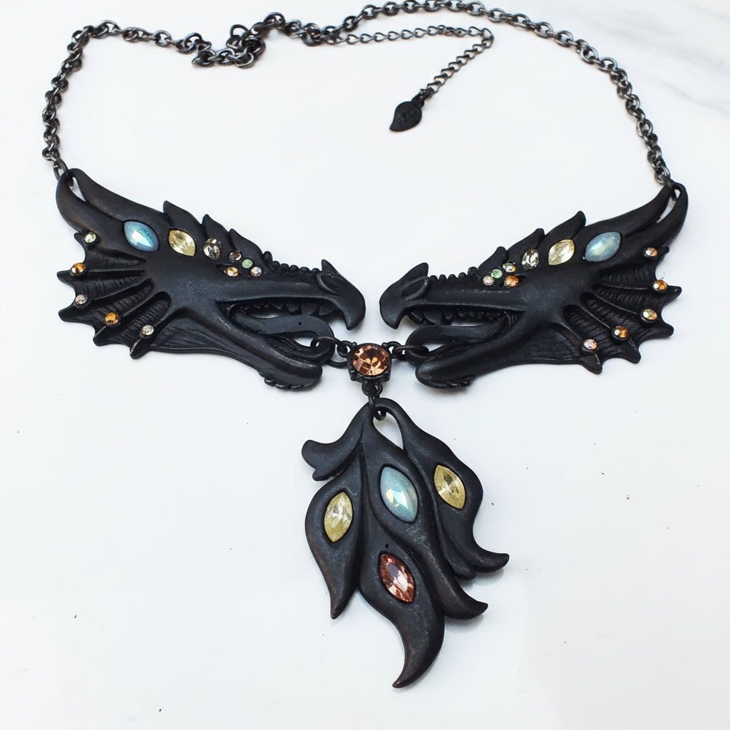 Twin Dragon Necklace