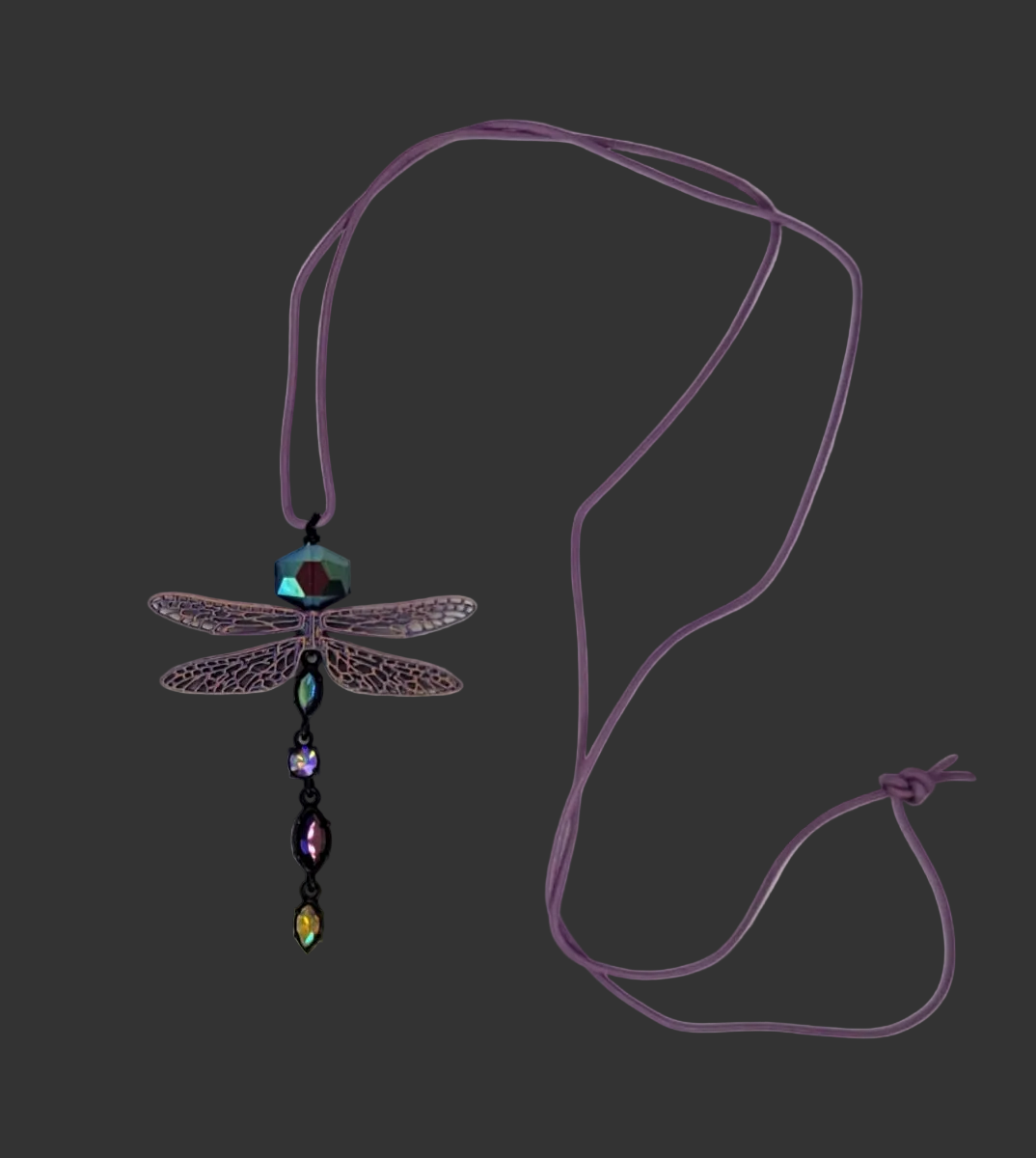 Crystal Dragonfly Necklace