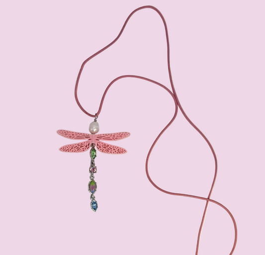 Crystal Dragonfly Necklace